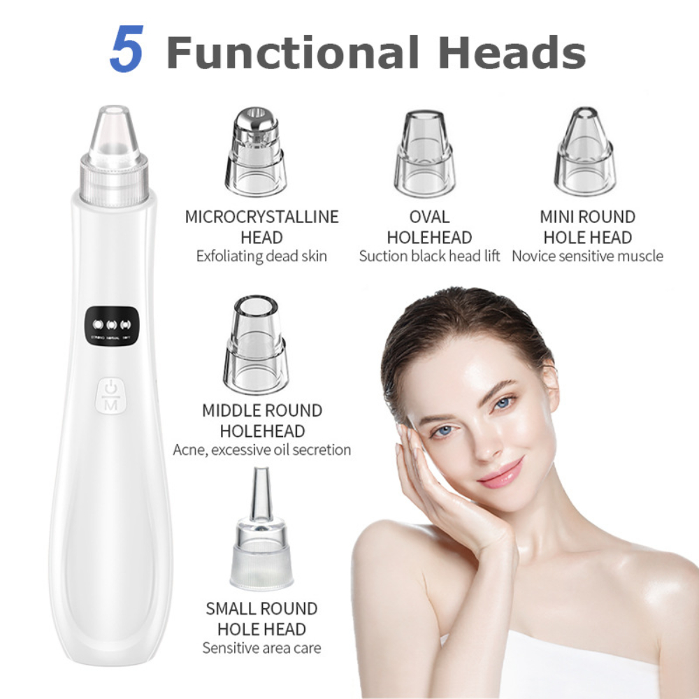 Blackhead Remover Vacuum Suction - Elettrico Rimozione di Comedone 3 Modalità