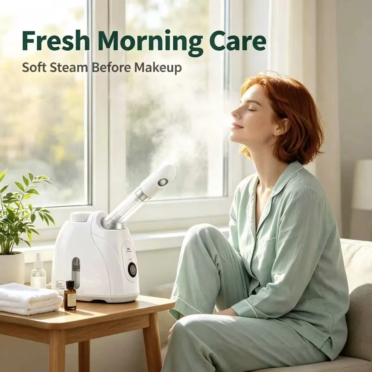 Facial Steamer Nano Ionic Hot Mist - Vaporizzatore facciale portatile a ioni nano,