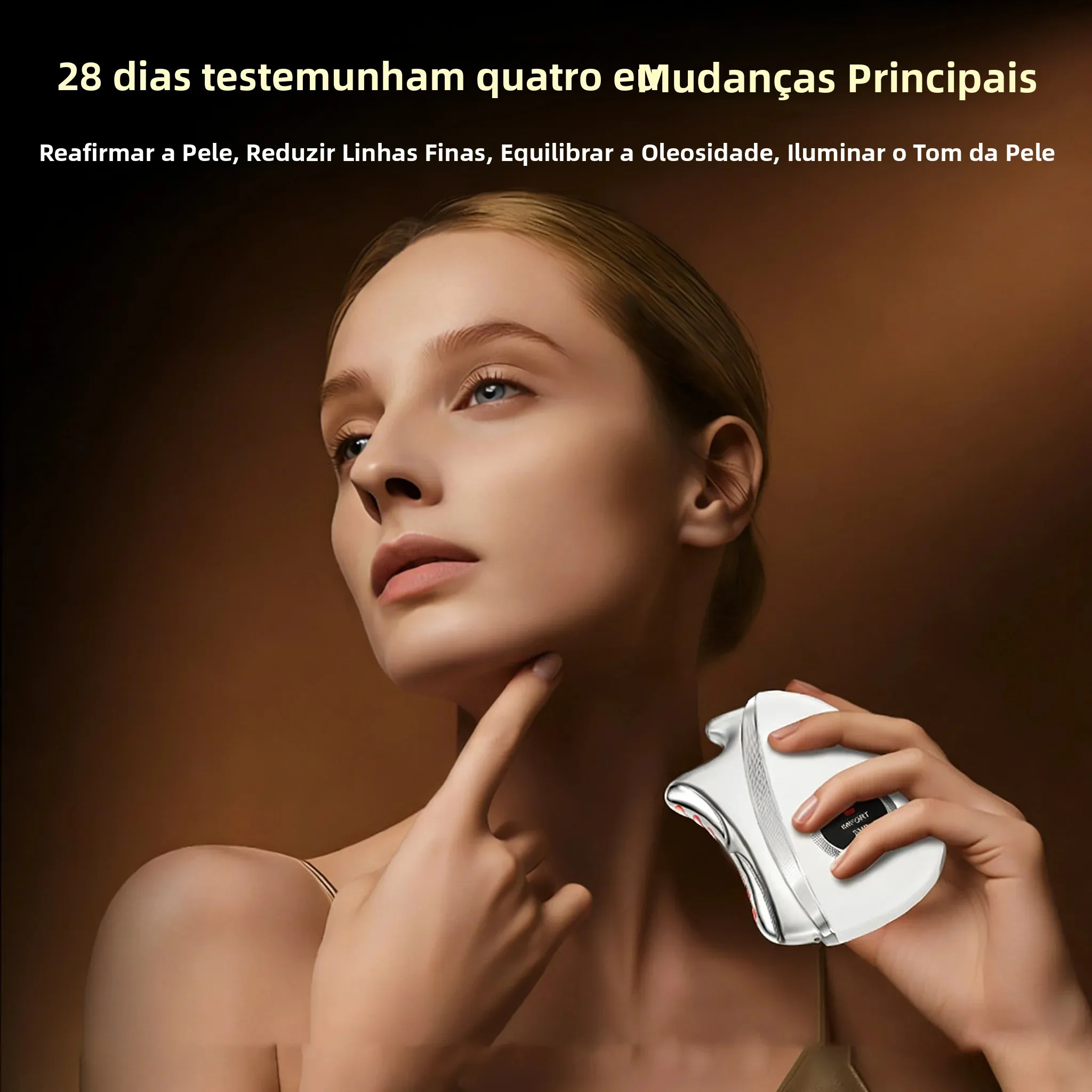 Microcurrent Face Massager Gua Sha - Dispositivo Elettrico Portatile Gua Sha Massaggiatore