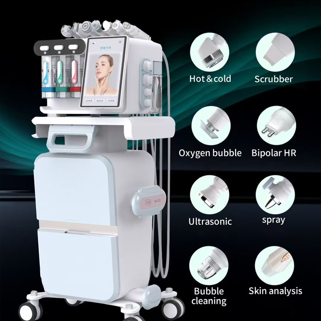 Cold Warm Hammer Facial Machine - Macchina Facciale a Ultrasuoni Dual HR