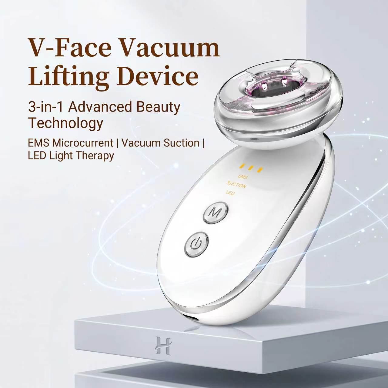 Microcurrent Face Massager Gua Sha - Strumento 3 in 1 per Coppettazione