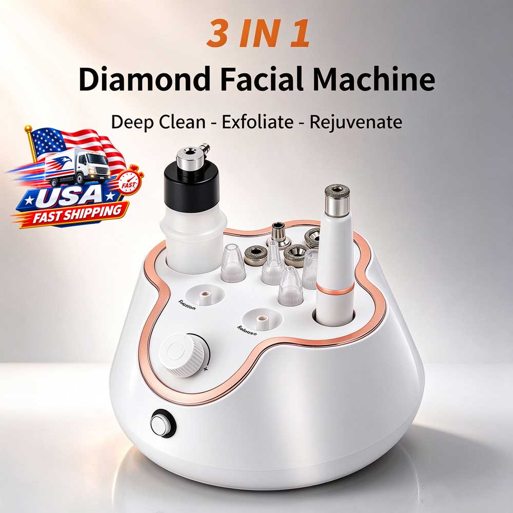 Diamond Microdermabrasion Machine 3 In 1 - Macchina 3-in-1 per Microdermoabrasione Diamantata, Esfoliatore