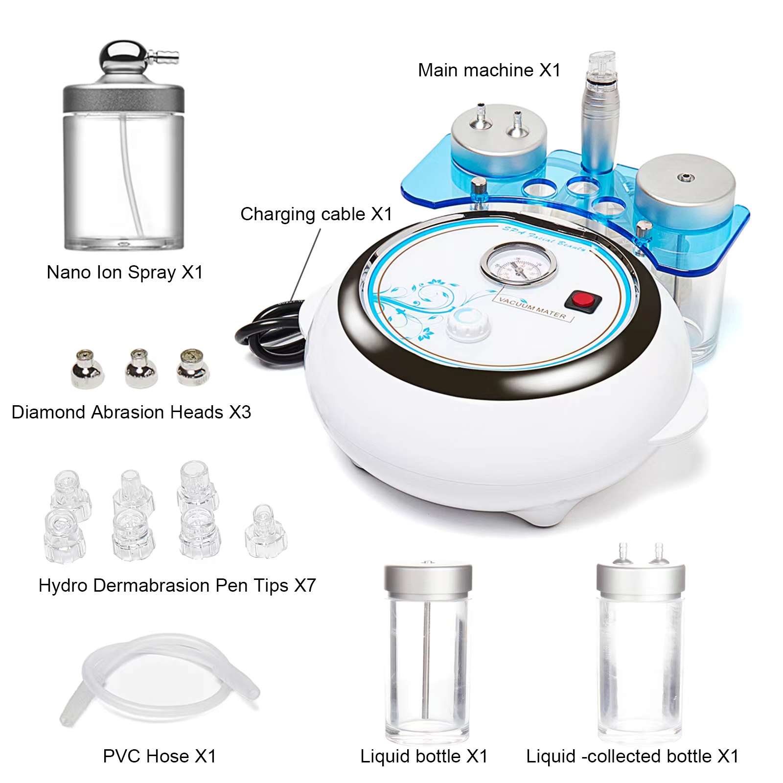 Hydra Dermabrasion Aqua Peel Machine - Macchina Portatile per Microdermoabrasione Facciale con