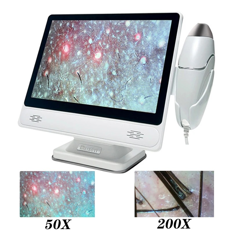 Skin Moisture Analyzer Digital Detector - Telecamera Professionale per Analisi del Cuoio