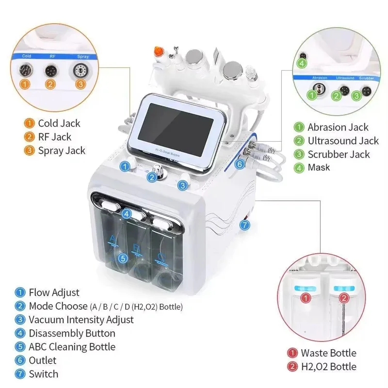 Hydro Facial Machine 7 In 1 - Macchina per Dermoabrasione ad Acqua 7-in-1,