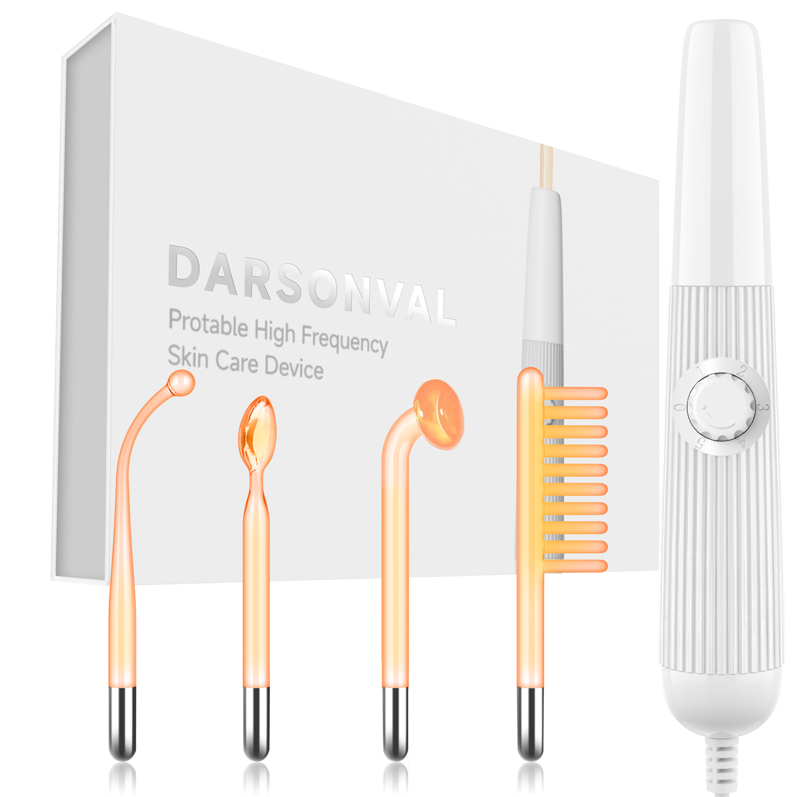 High Frequency Wand Facial Machine Neon - Dispositivo DARSONVAL con Elettrodo ad Alta