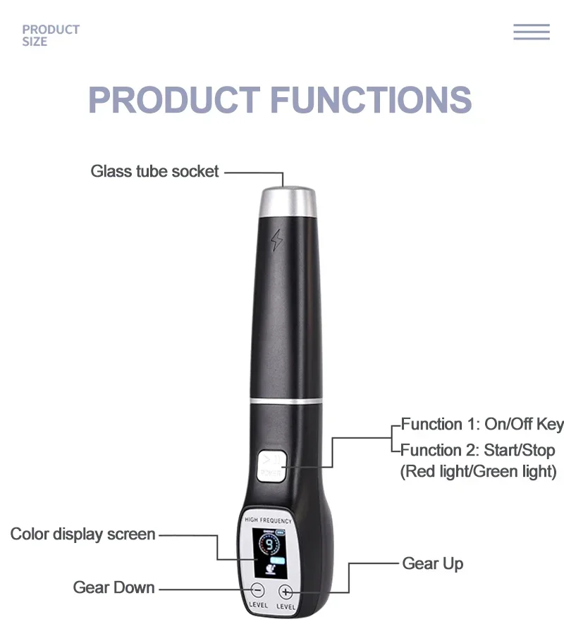 Nuovo apparecchio macchina per - High Frequency Wand Facial Machine Neon recensione e prezzo