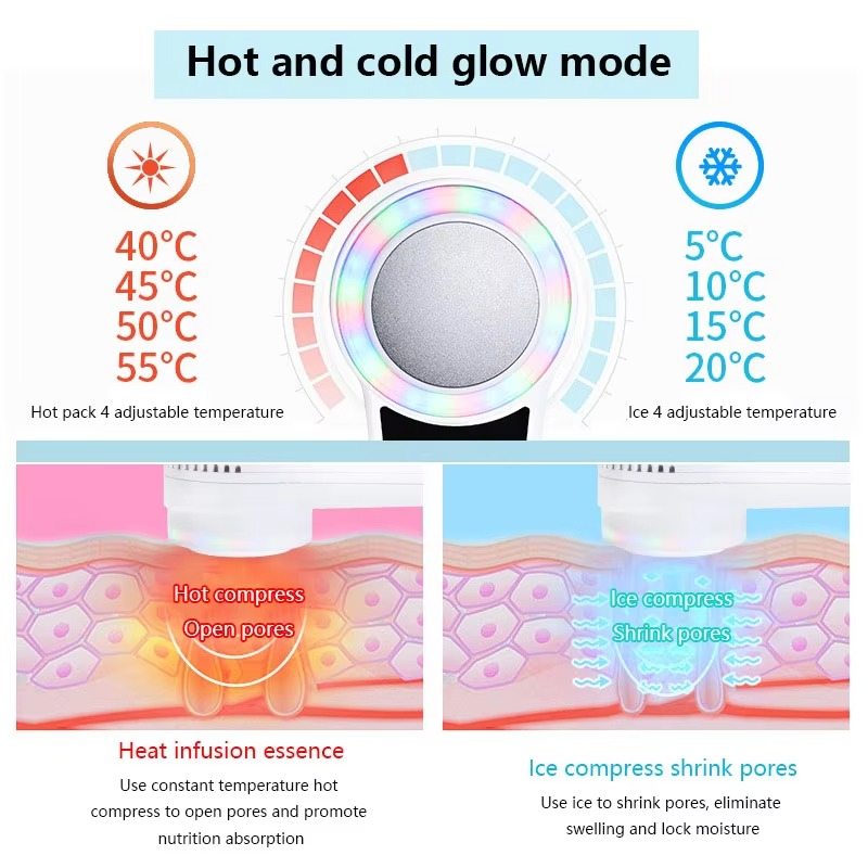 Dispositivo per la cura del vi - Cold Warm Hammer Facial Machine recensione e prezzo