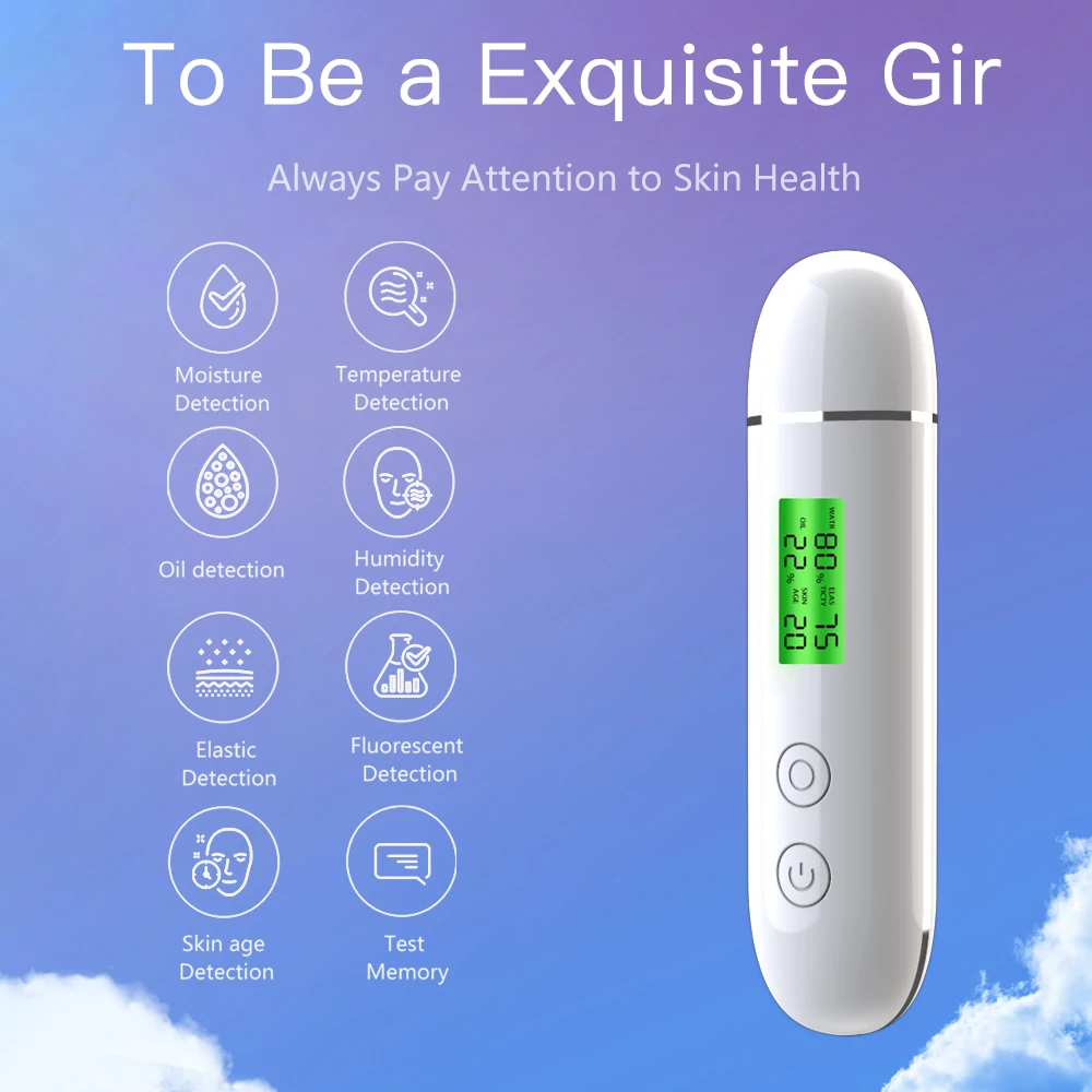 Rilevatore di analizzatori di  - Skin Moisture Analyzer Digital Detector recensione e prezzo